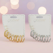 8-Piece Gold & Silver Hoop Earring Set - Faux Pearl Studs and Twisted Rope C-Hoops (ERH-3279GS)