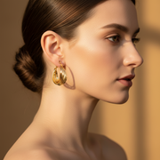 Twisted Multi-Strand Hoop Earrings - 3.5cm High-Polish Fashion Jewelry (ERH-5143GS)