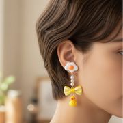 Quacktastic Fried Egg & Duck Dangle Earrings