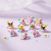 Kawaii Inspired Pinwheel Character Stud Set