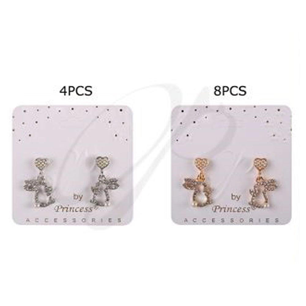 Crystal & Pearl Bunny Drop Earrings – Sparkling Easter Jewelry (ES-30230EA)