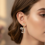 Crystal & Pearl Bunny Drop Earrings – Sparkling Easter Jewelry (ES-30230EA)