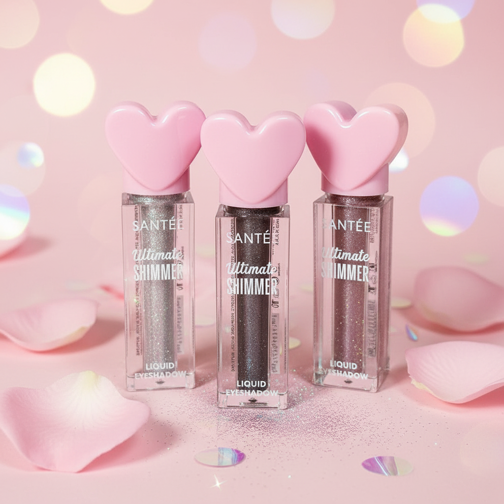 Santée Ultimate Shimmer Liquid Eyeshadow Display Box - 24pc Bulk Set (Item ESQ2) | High-Pigment Glitter Eye Makeup Wholesale
