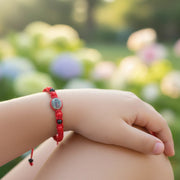 Kids' Our Lady of Guadalupe Red String Bracelet Set (12-Pack) - Adjustable