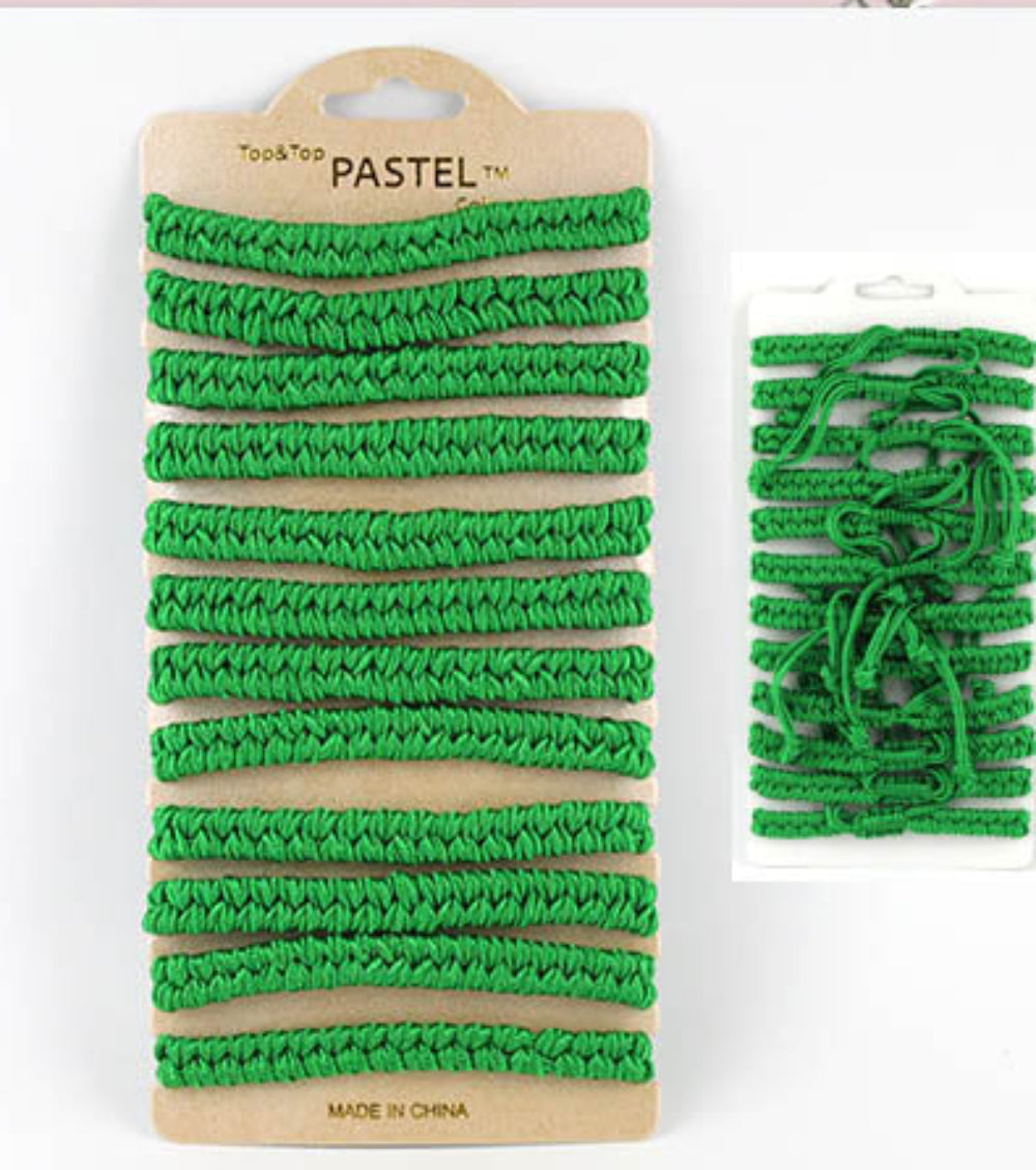 Knotted Cord Style: Vibrant Green Adjustable Friendship Bracelets