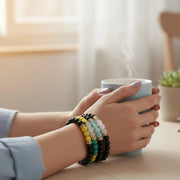 Black & Pastel Beaded Stretch Bracelet Collection