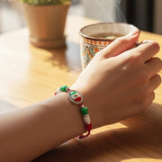 Viva México! Flag Charm Adjustable Bracelet