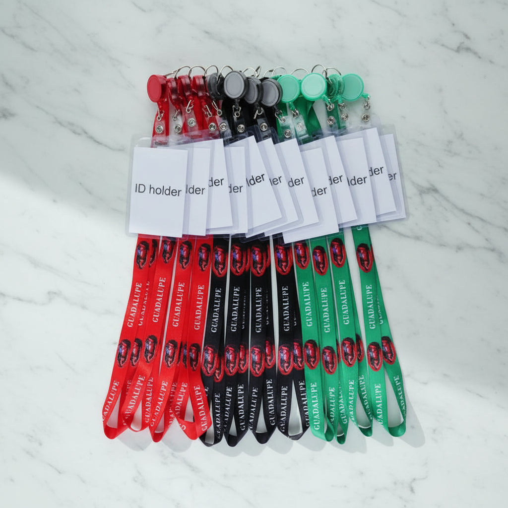 Retractable Lanyard with Vertical ID Holder - Multi-Color Bulk Set (ETC-1582)