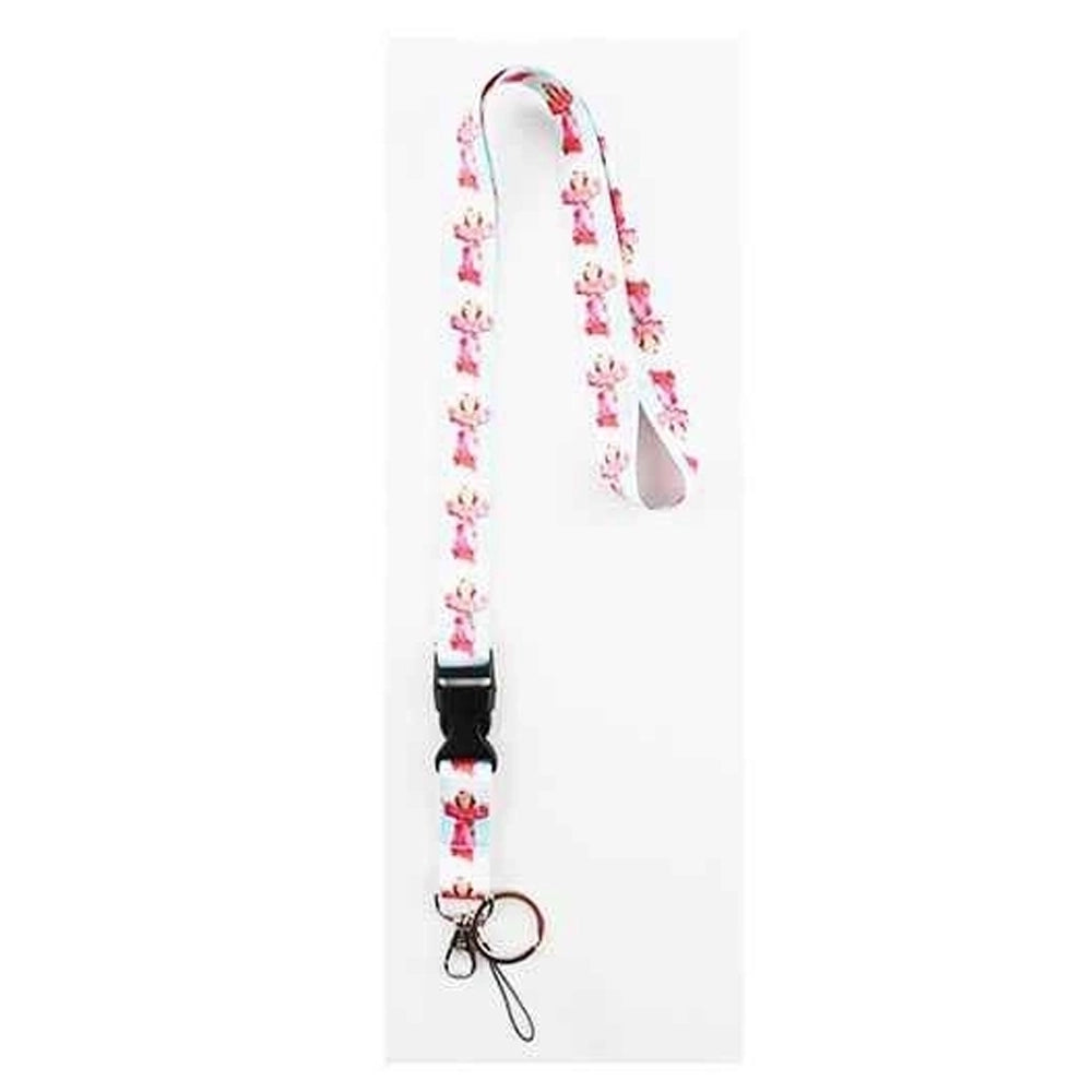 Kawaii Character Print Lanyards - Soft Neck Strap with Quick-Release Buckle & Metal Keychain (ETC-2107)