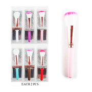 Multi-Color Flat Top Foundation & Powder Makeup Brush