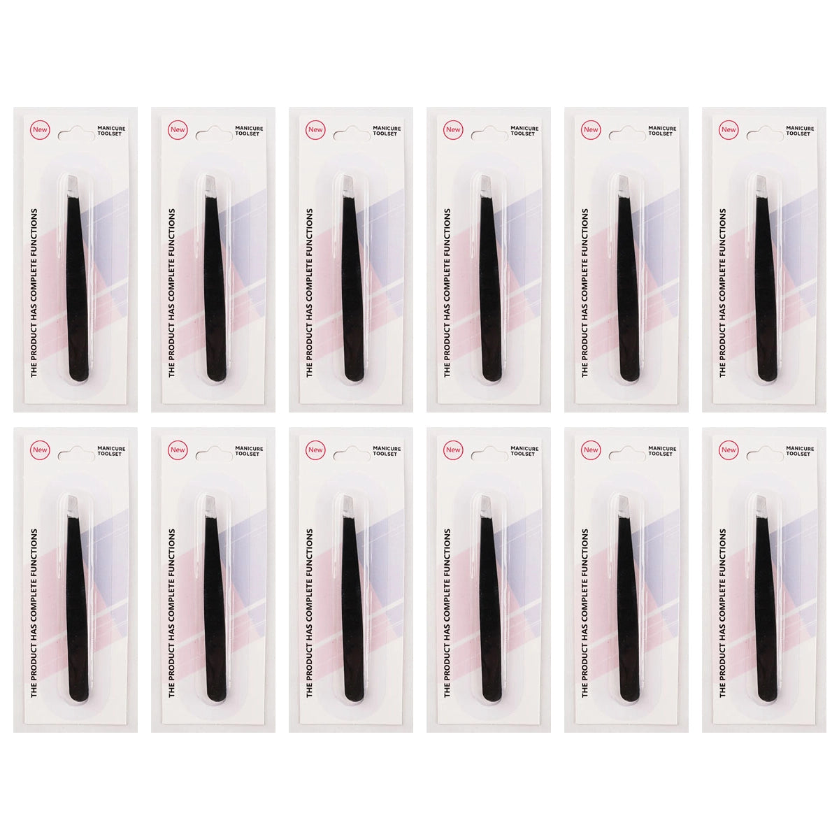 Ultra-Grip Professional Slant Tweezers 12PC (ETC-2950)