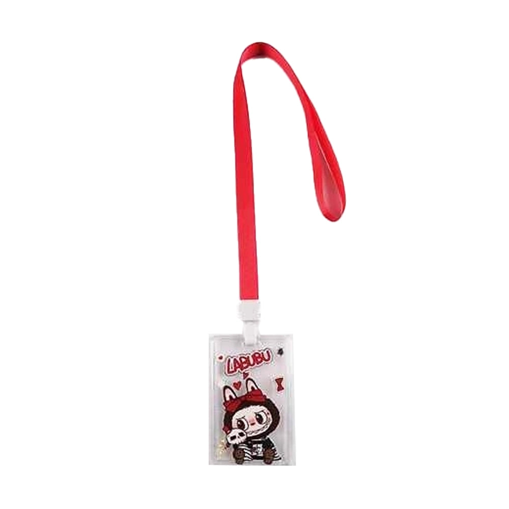 Cute Monster Character ID Card Holder with Colorful Lanyard - Kawaii Themed Badge Sleeve & Keychain (ETC-2977)