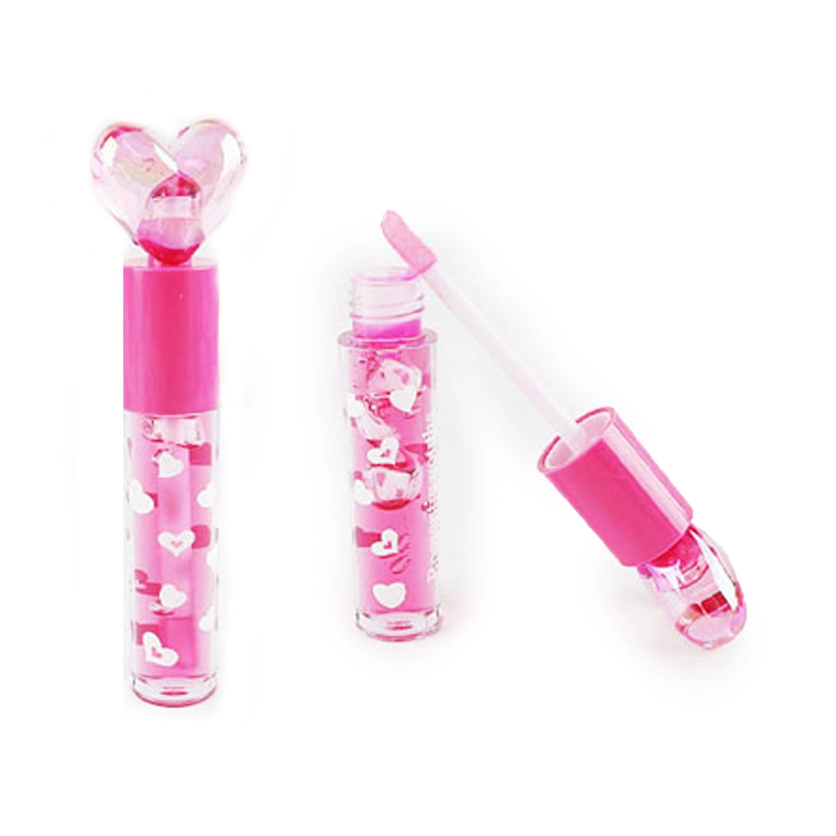 Romantic Youths Heart-Top Glossy Lip Oil - 24pc Display Set (ETC-3125)