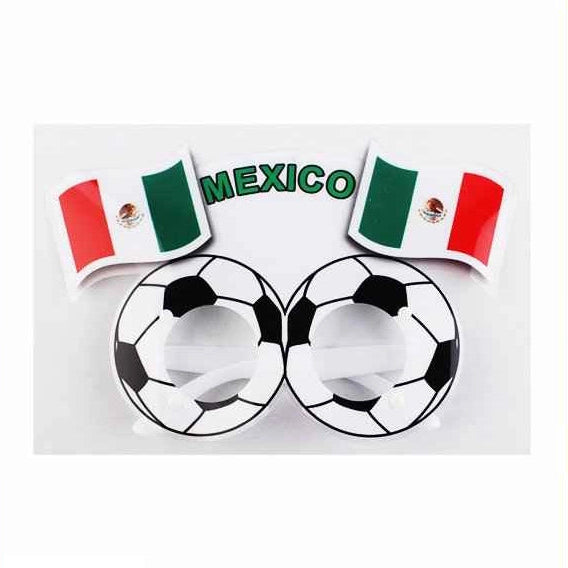 Mexico Soccer Fan Novelty Glasses – Mexican Flag & Football Party Eyewear for World Cup, Game Day, and Patriotic Celebrations (ETC-3230)