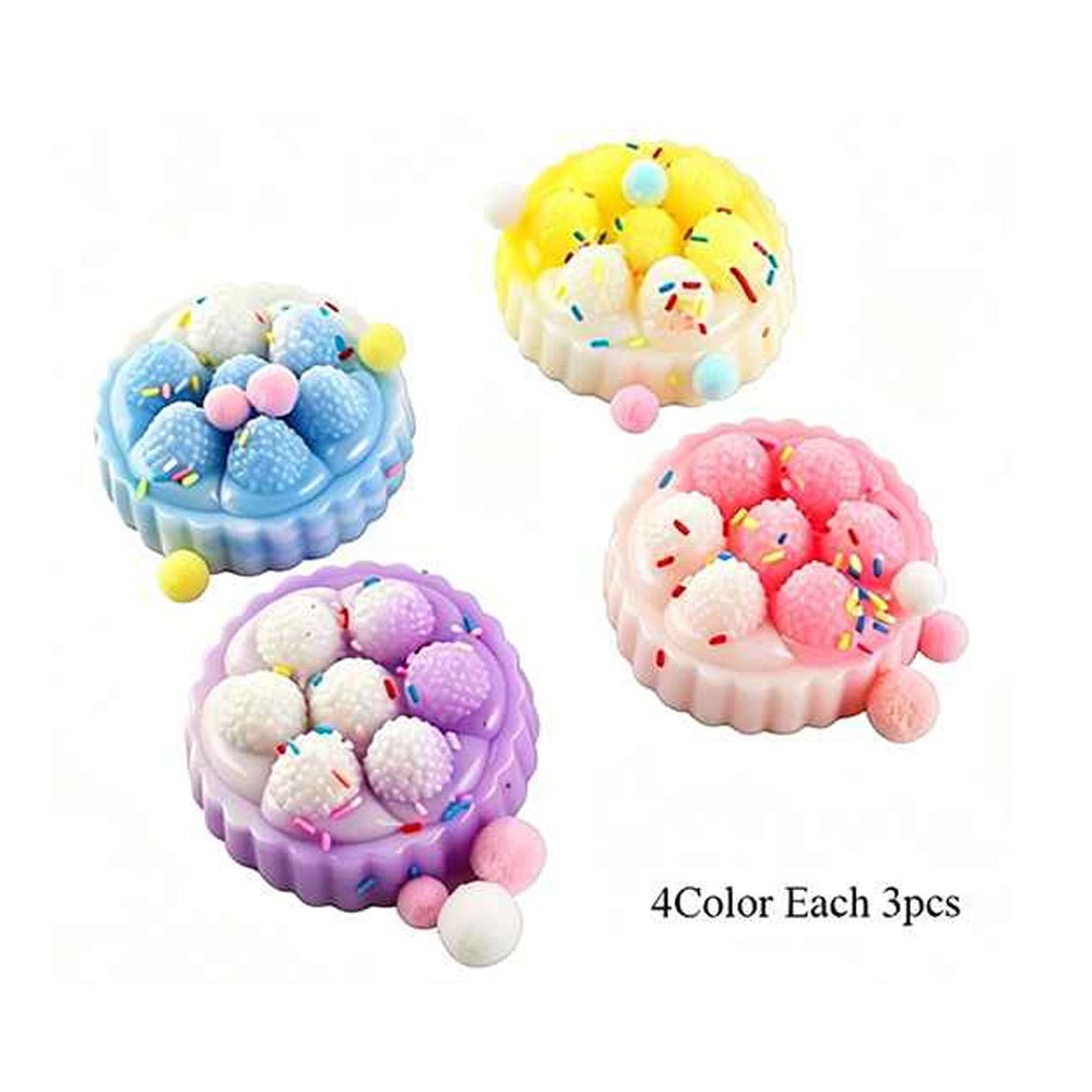 Kawaii Mini Fruit Tart Squishy Toys | Dessert Decompression Squeeze Toy for Stress Relief & Sensory Play (ETC-3357)