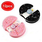 12-Pack Oreo Cookie Decompression Squeeze Toy Set – Cute Sprinkle Biscuit Kawaii Squishy Sensory Fidget Toys for Stress Relief, Party Favors & Goodie Bags (ETC-3358)