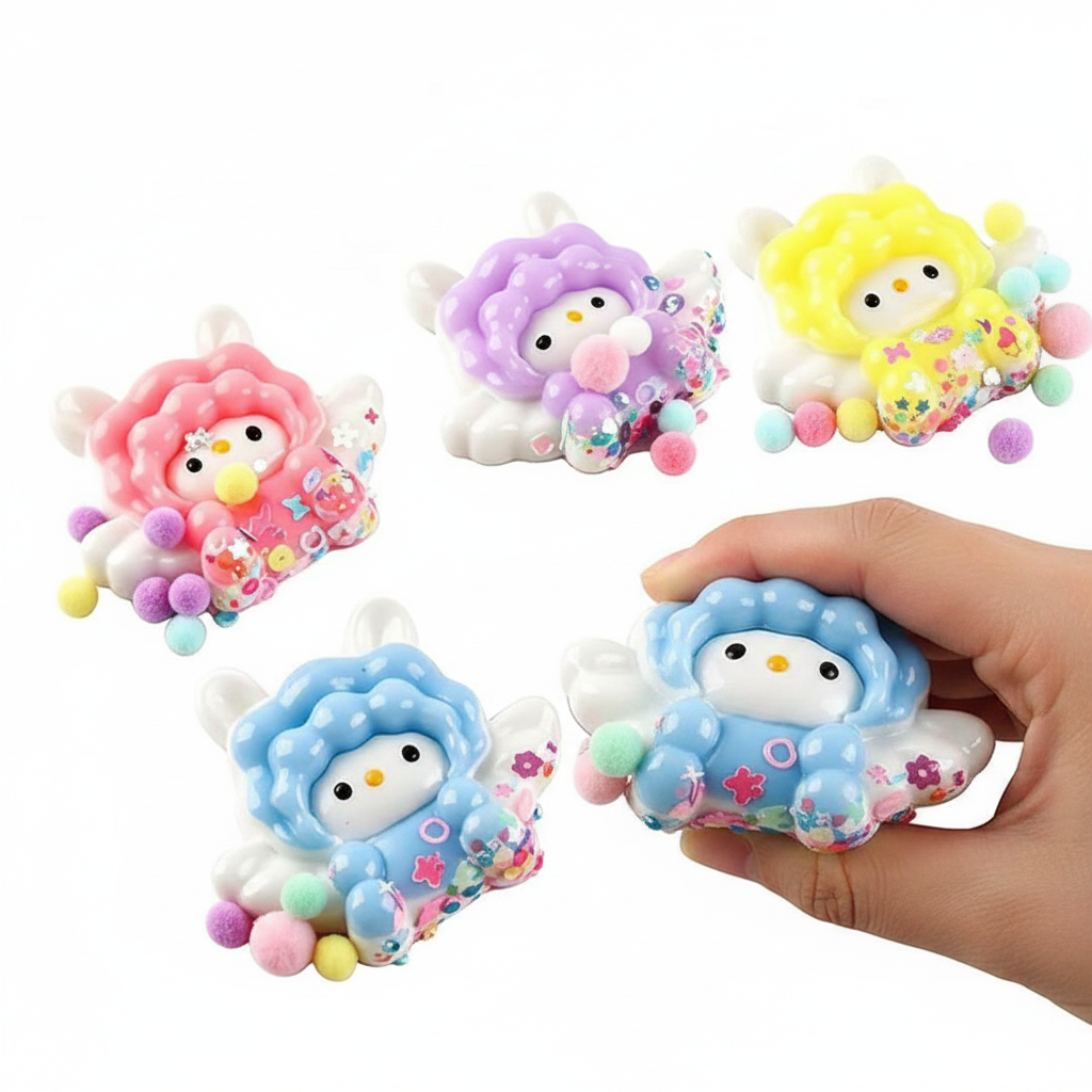12-Pack Cute Animal Decompression Squeeze Toys – Kawaii Pastel Squishy Sensory Toys for Stress & Anxiety Relief, Fun Party Favors, Goodie Bag Fillers, and Desk Decor for Kids & Adults (ETC-3359)
