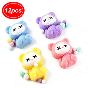 12-Pack Cute Bear Decompression Squeeze Toys – Soft Squishy Fidget Toys for Stress & Anxiety Relief, Kawaii Desk Pets Sensory Toys Party Favors (ETC-3360)