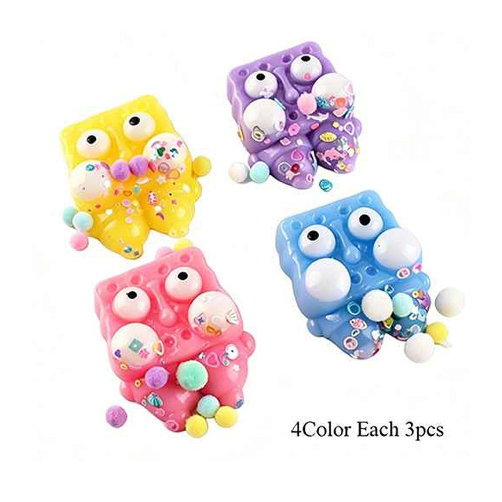 12-Piece Cute Decompression Squeeze Toys Set – 3" Kawaii Cartoon Sensory Squishy for Stress and Anxiety Relief (ETC-3361)