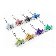 Mechanical Keyboard Switch Keychain Fidget Toy | 4-Key Tactile Clicky Keycap Keychain for Gamers, Techies & Stress Relief | Translucent Mechanical Switch Tester Accessory (ETC-3369BT)