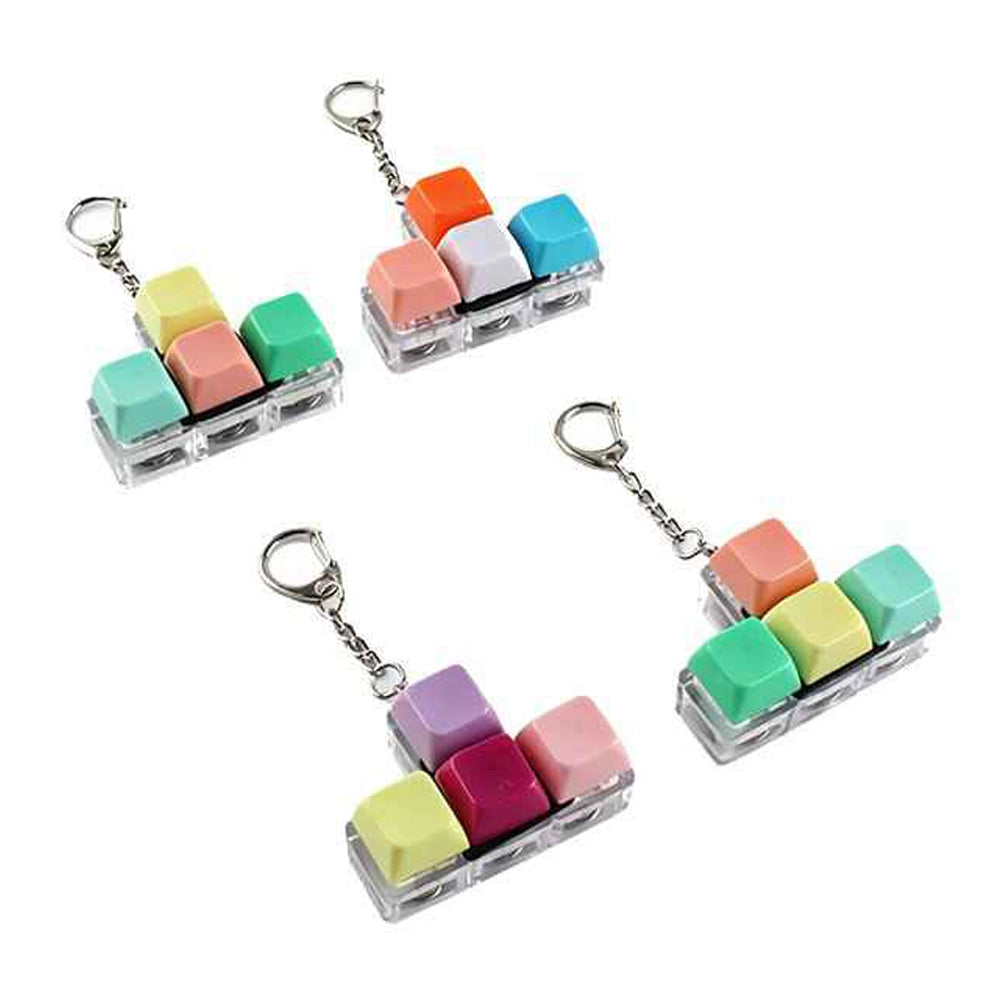 Colorful WASD Keyboard Fidget Keychain | Mechanical Keycap Fidget Toy for Stress Relief & Gamers (ETC-3370MT)