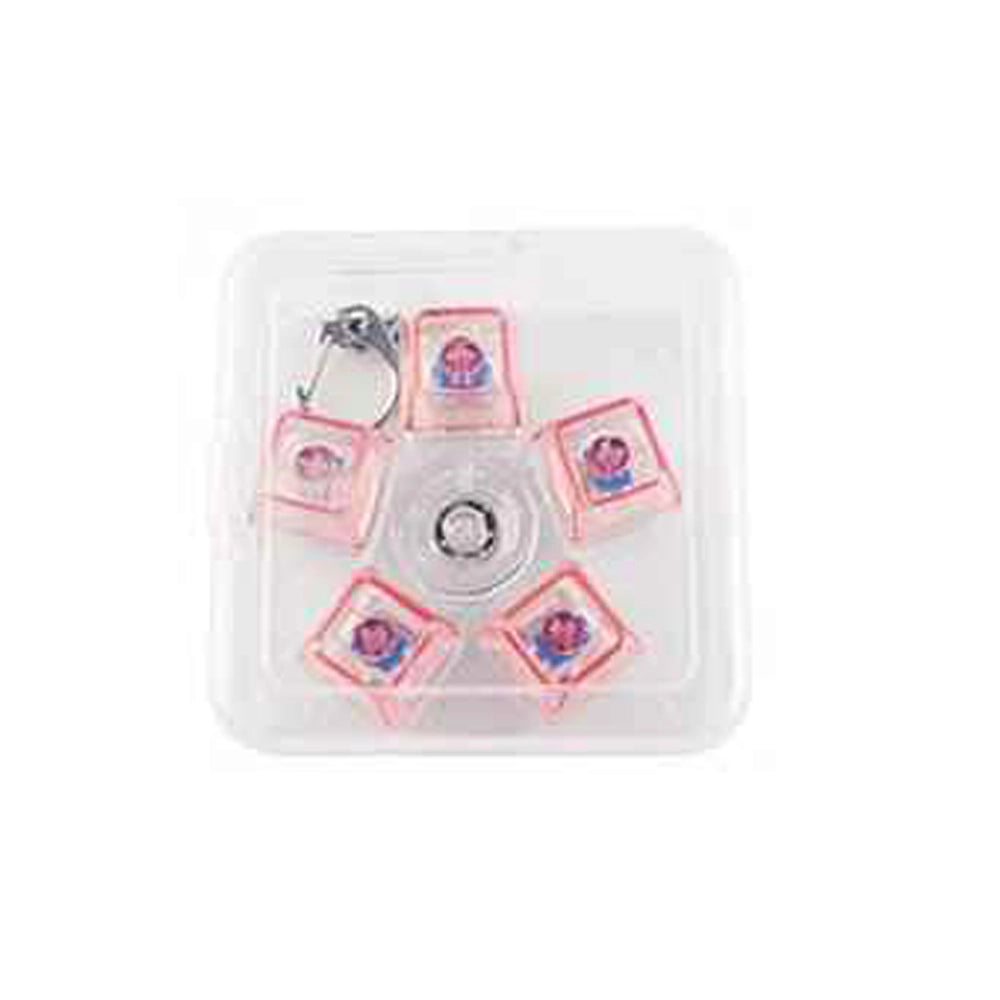 5-Key Mechanical Switch Fidget Spinner Keychain | Clicky Keyboard Switch Tester Toy | Stress Relief Desk Toy & Edc Keyring for Geeks and Gamers (ETC-3373BT)