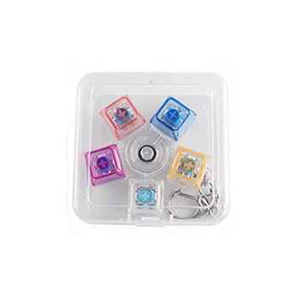 5-Key Mechanical Keyboard Switch Tester Keychain – Multi-Color LED Light-Up Fidget Toy, Clicky Stress Relief Keychain for Gamers and Tech Enthusiasts (ETC-3337MT)