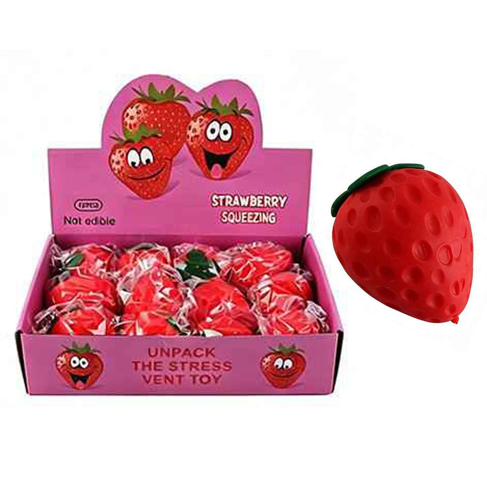 Strawberry Squishy Stress Ball - Soft Squeeze Sensory Vent Toy for Anxiety & Fidget Relief (ETC-3397)