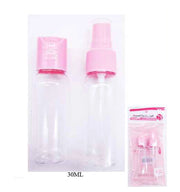 30ML Plastic Travel Bottle Set (Spray & Flip Cap)