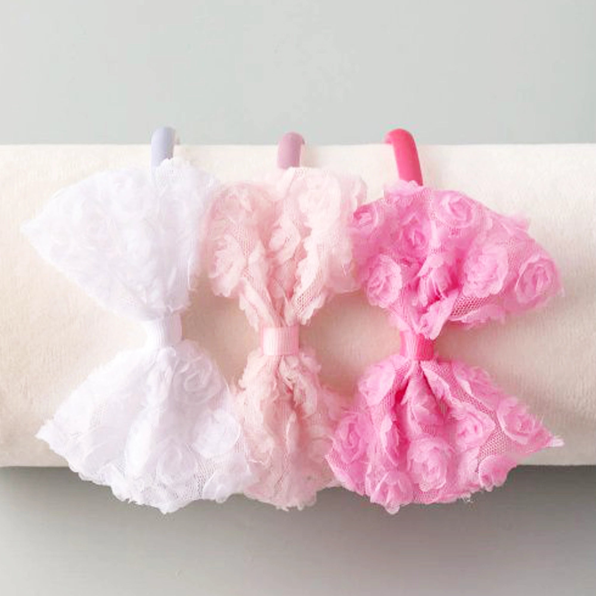 Rose Lace Bow Headband - Charming Floral Hair Accessory for Girls (FHK1392)