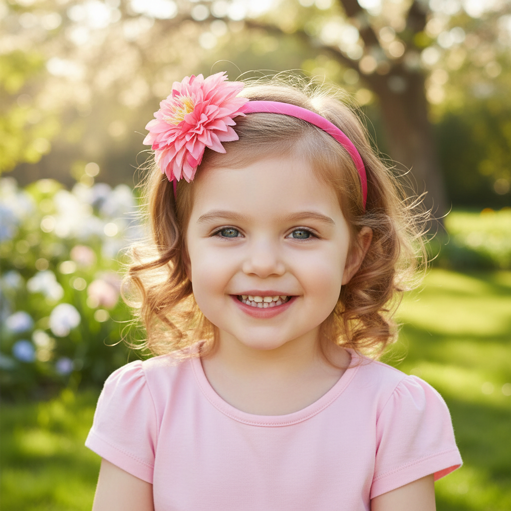 Chrysanthemum Flower Headband - Vibrant Floral Hair Accessory (6-Style Assortment) (FHK1544P)