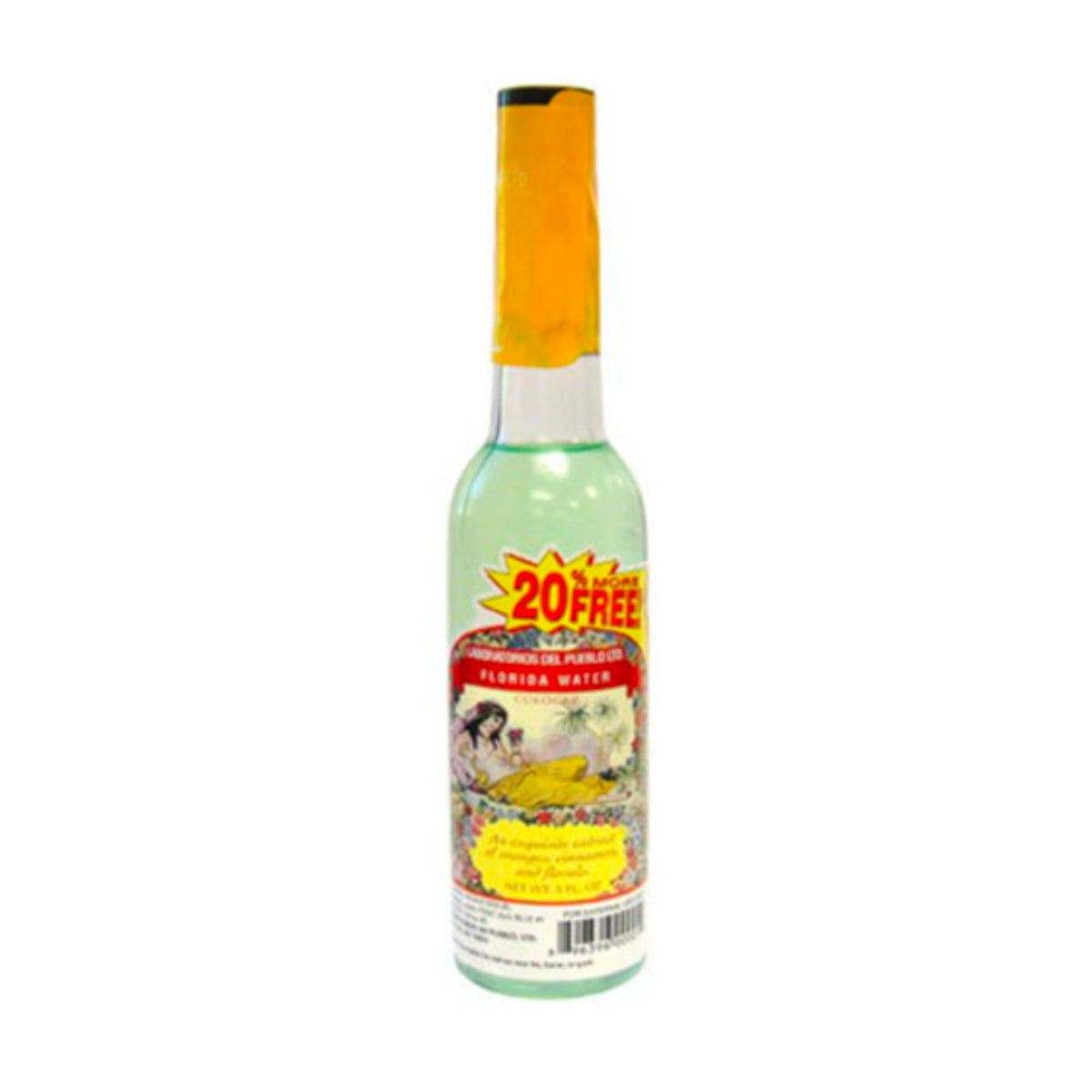Laboratorios Del Pueblo Florida Water Cologne – 5 fl oz Citrus & Floral Fragrance Splash