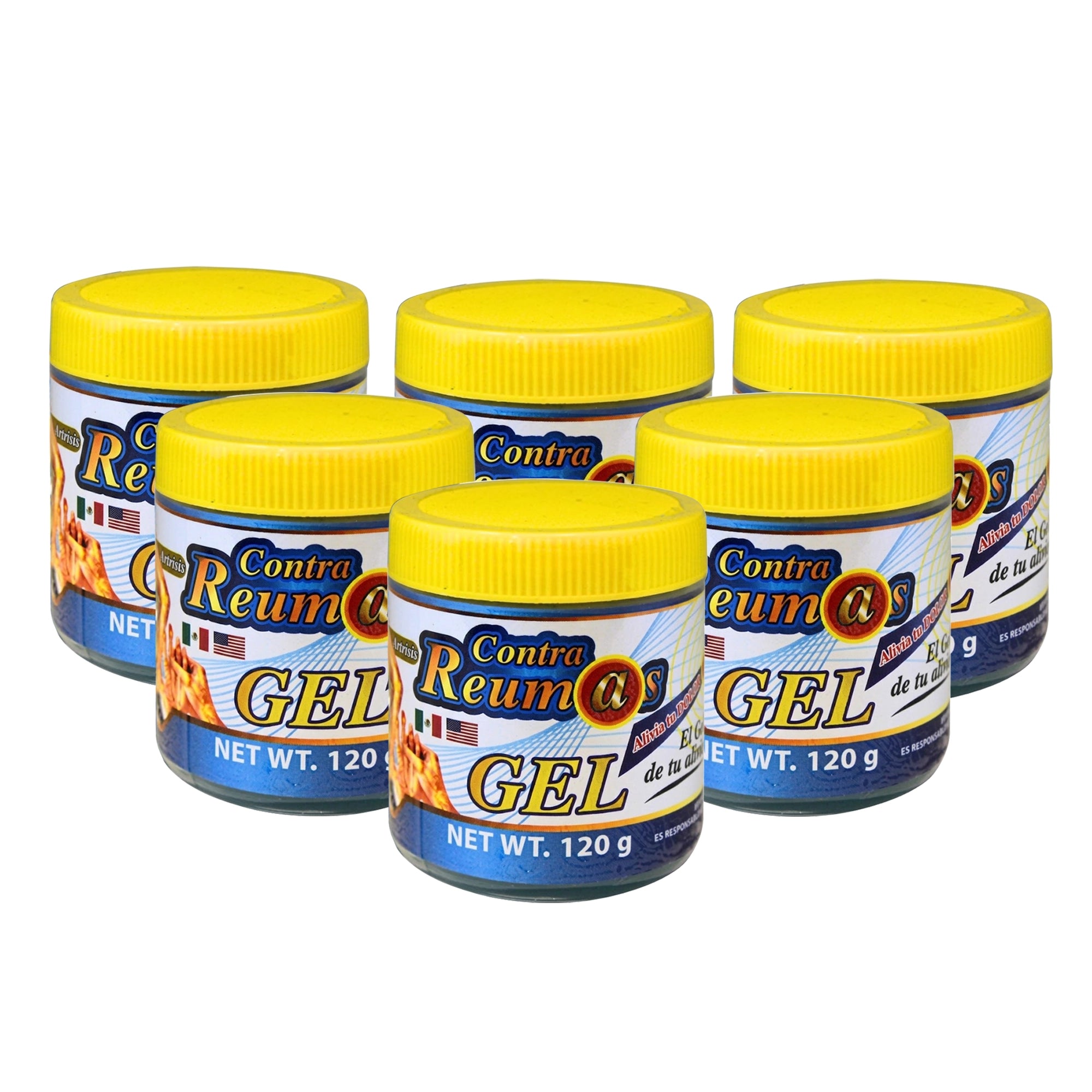 Contra Reumas Gel 120g (6-Pack) – Topical Pain Relief Ointment for Arthritis, Joint, & Muscle Pain
