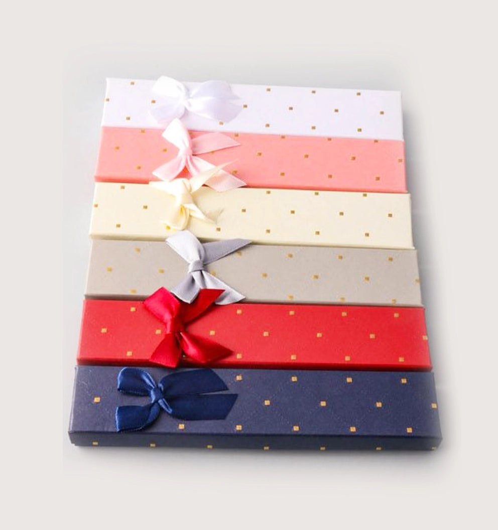 Elegant Ribbon Jewelry Gift Boxes (Polka Dot Design)