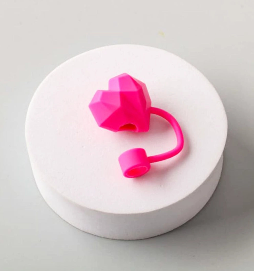 Cute Heart-Shaped Straw Covers for Tumblers | Dust-Proof Drink Accessories