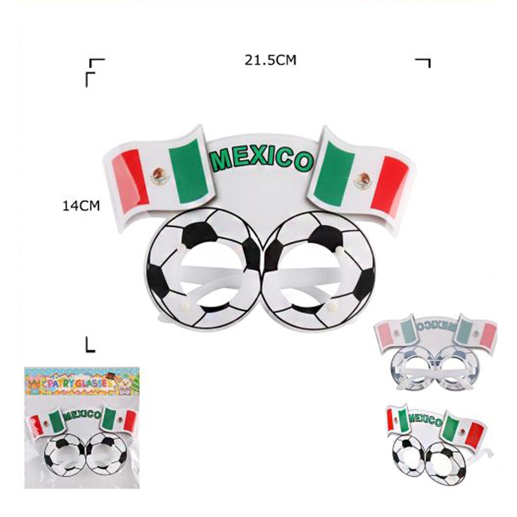 World Cup 2026 Soccer Fan Party Glasses – Novelty Football Eyewear for USA, Mexico, & Canada | North America Host Nations Spirit Gear | 12-Piece (GM-1242FI)