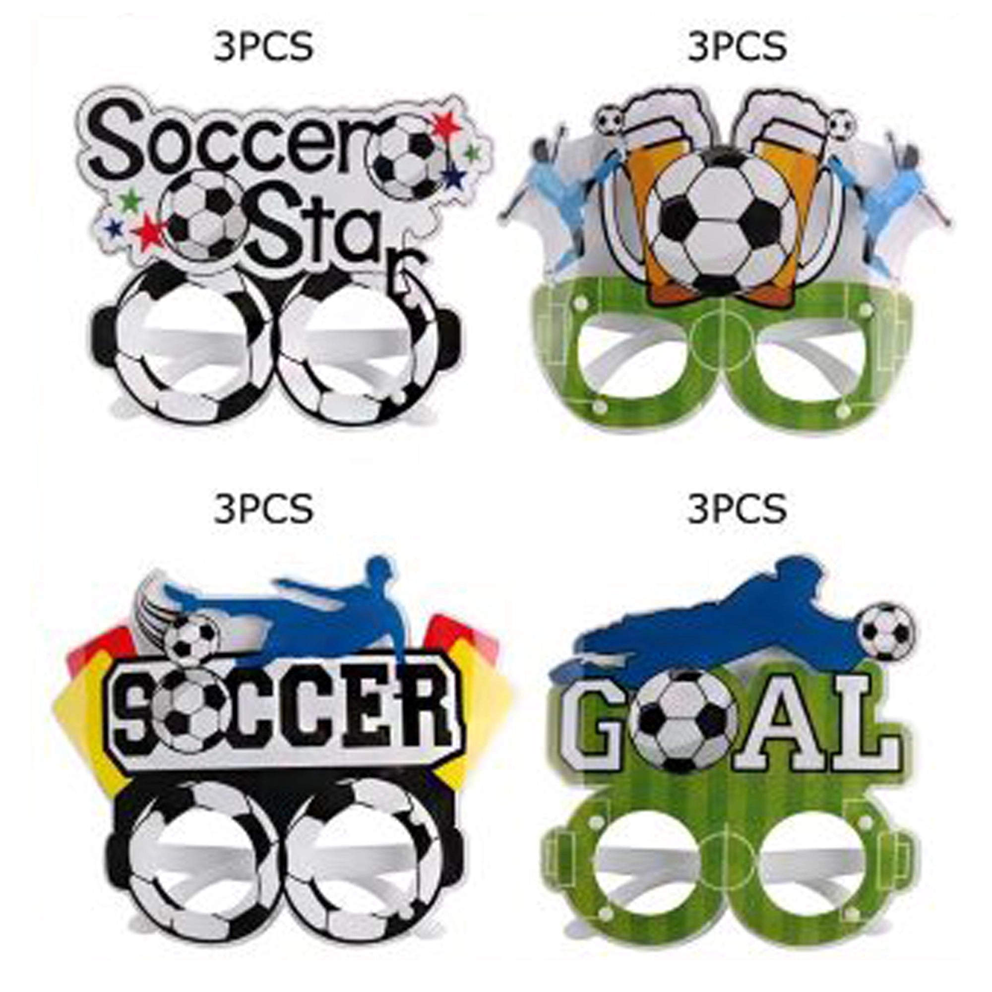 Soccer Party Glasses - Fun Themed Eyewear for Sports Fans & Celebrations (GM-1243FI)