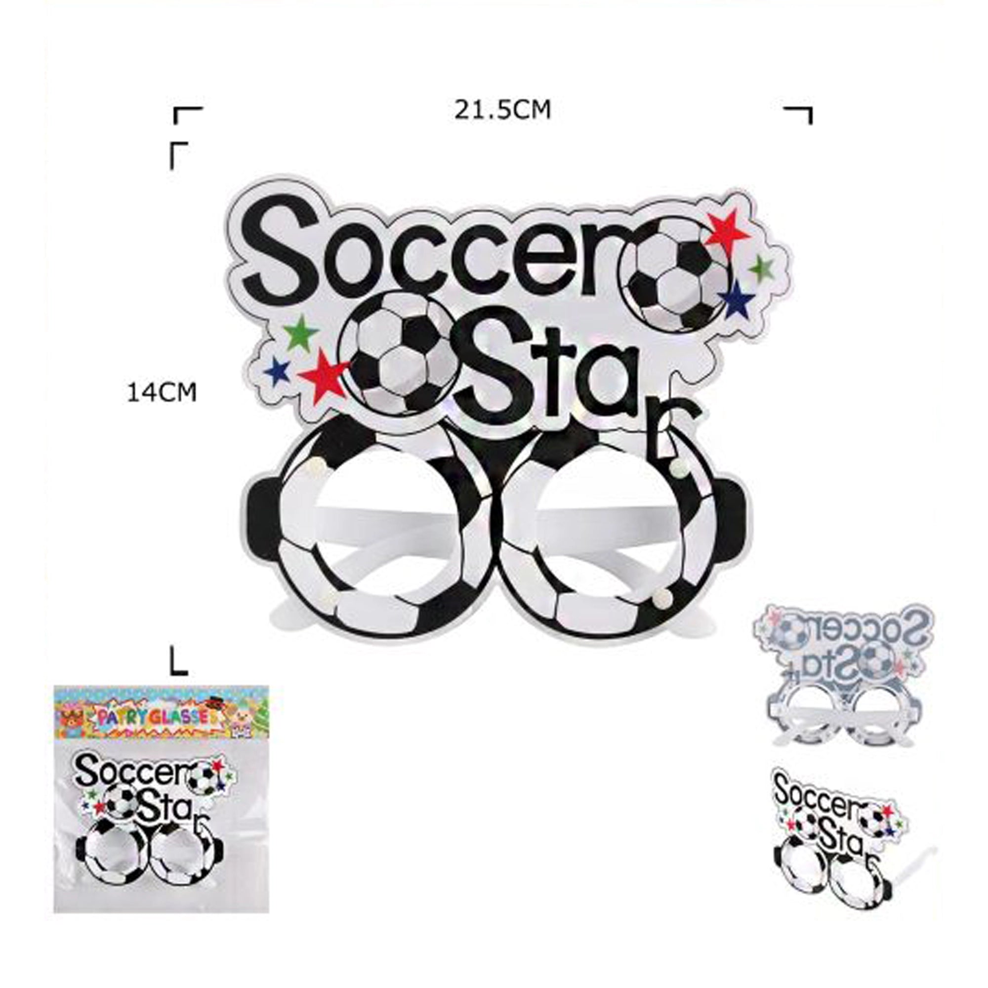 Soccer Party Glasses - Fun Themed Eyewear for Sports Fans & Celebrations (GM-1243FI)