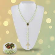 29-Inch Glow-in-the-Dark Catholic Rosary Necklace Set with Case – Our Lady of Guadalupe & St. Jude Luminous Bead Rosaries, Bulk 12-Piece Pack (GMR-346)