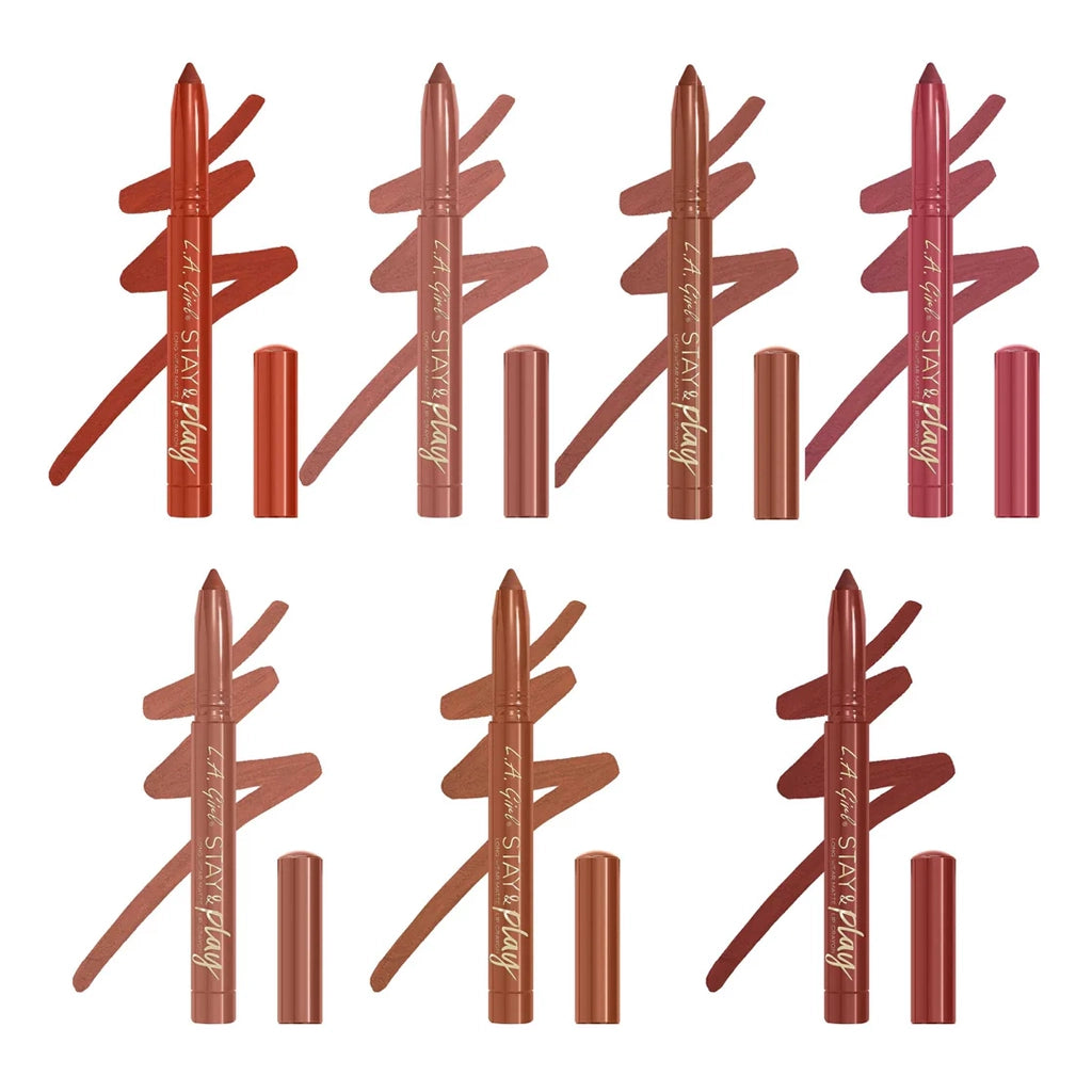 L.A. Girl – Stay & Play Matte Lip Crayon Display