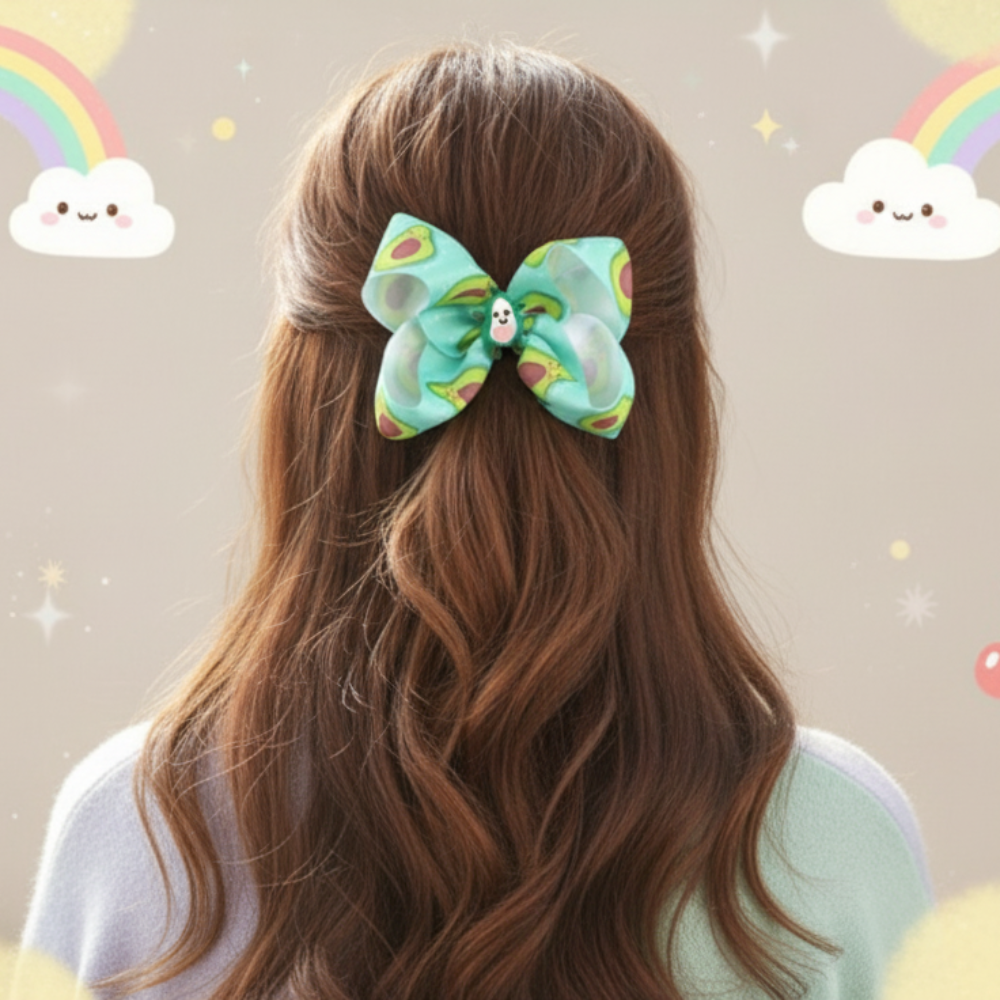 Cute Fruit Pattern Hair Bow Clips