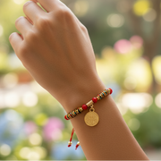 Saint Benedict Medal Red String Bracelet Set (12-Pack) - Adjustable Protection