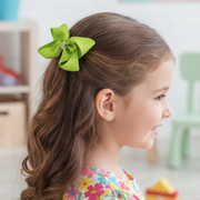 Vibrant Lime Green Dazzle 11cm Hair Bow