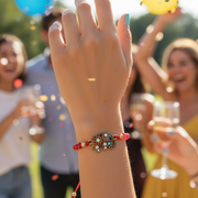 Elephant Good Luck Red String Bracelet Set (12-Pack) - Adjustable