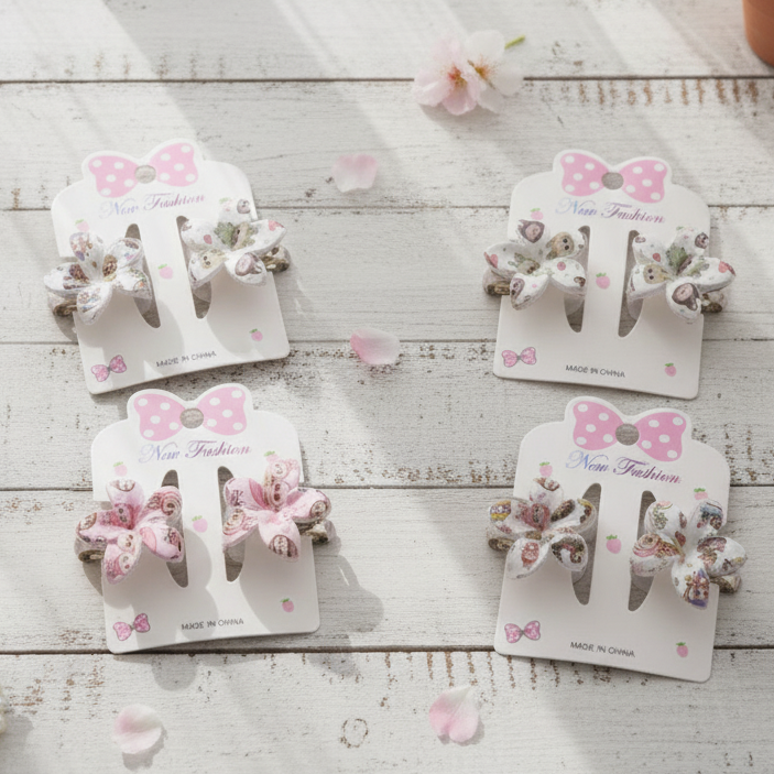 Too Cute! Mini Kawaii Flower Clips for Kids and Teens | 4 cm