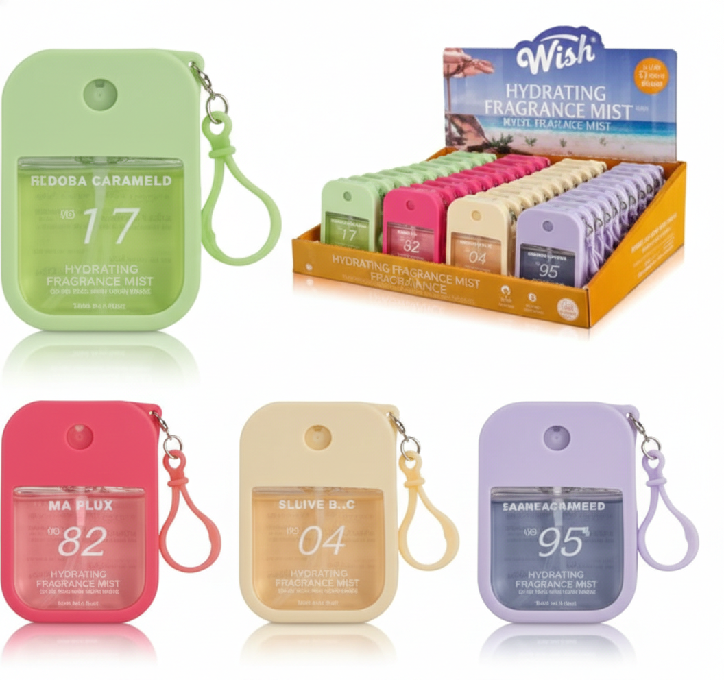 WISH Hydrating Fragrance Mist with Silicone Holder (1.2oz/38ml) - 40PCS