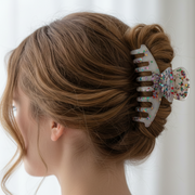 Marble Pattern Hair Clip – Large Claw Clip for Thick Hair