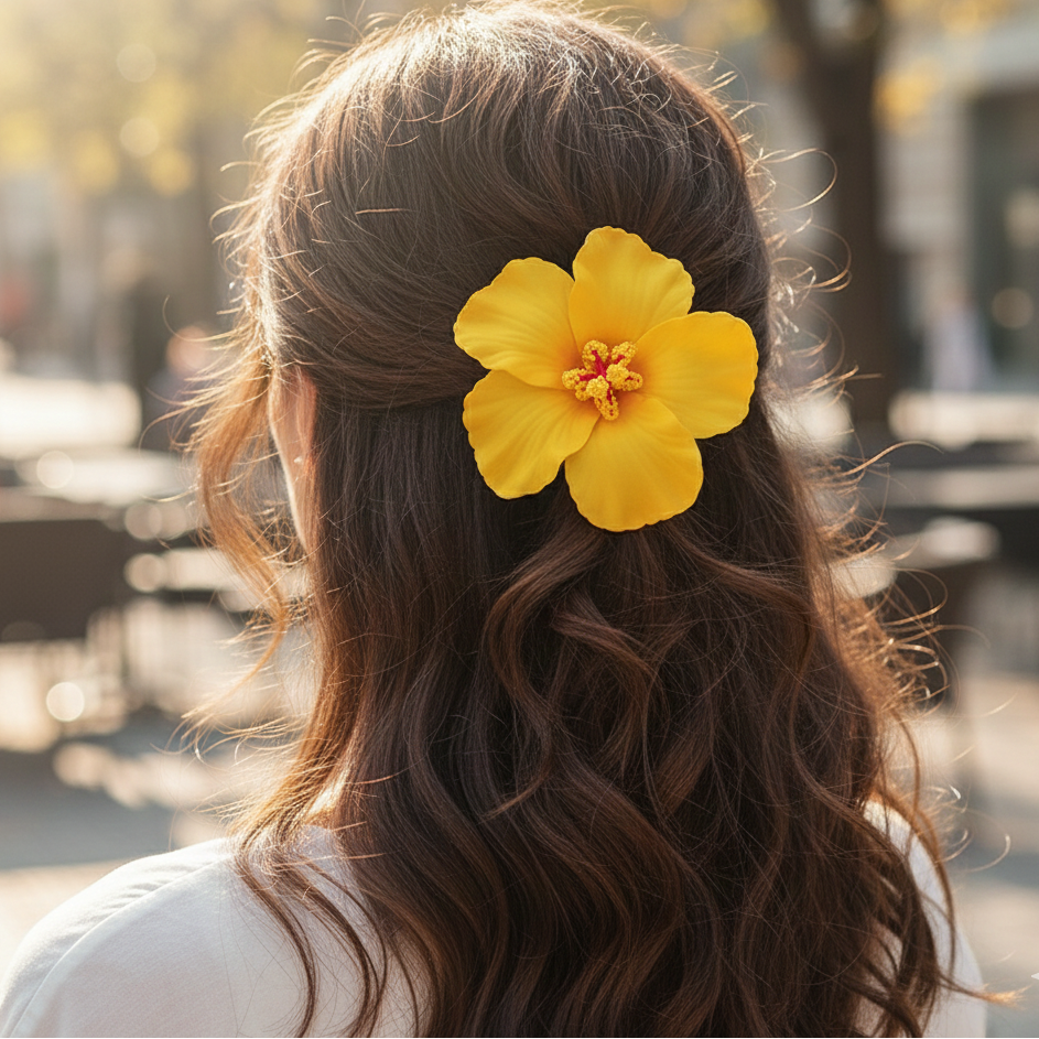 Large Hibiscus Flower Hair Clip (RCP-0829R)