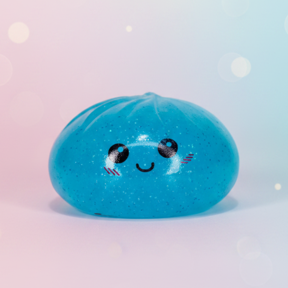 Mystery Squeezy Dumplings Fidget Toys (12-Piece Display Box) – Cute Glitter Squishy Stress Balls, Kawaii Sensory Toys for Kids & Adults, Anxiety Relief, Party Favors, Blind Box Surprise