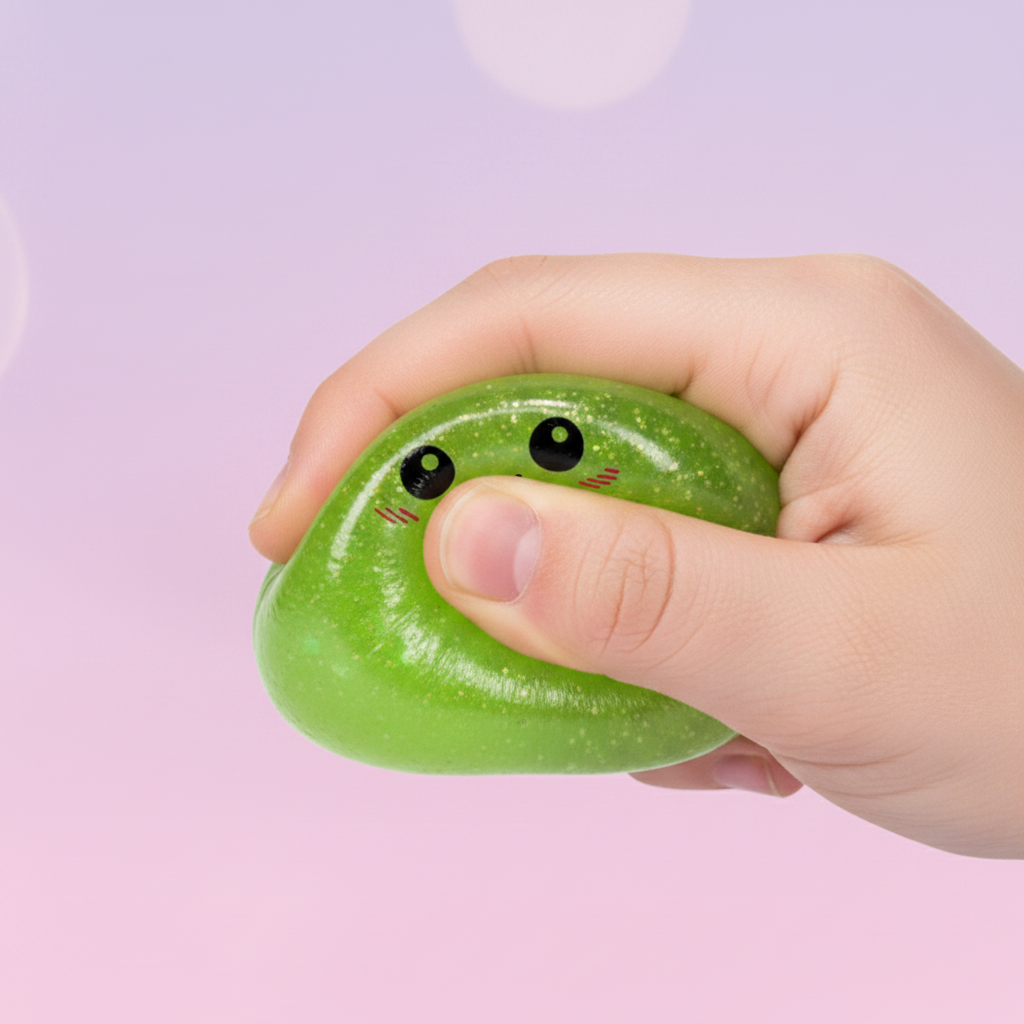 Mystery Squeezy Dumplings Fidget Toys (12-Piece Display Box) – Cute Glitter Squishy Stress Balls, Kawaii Sensory Toys for Kids & Adults, Anxiety Relief, Party Favors, Blind Box Surprise